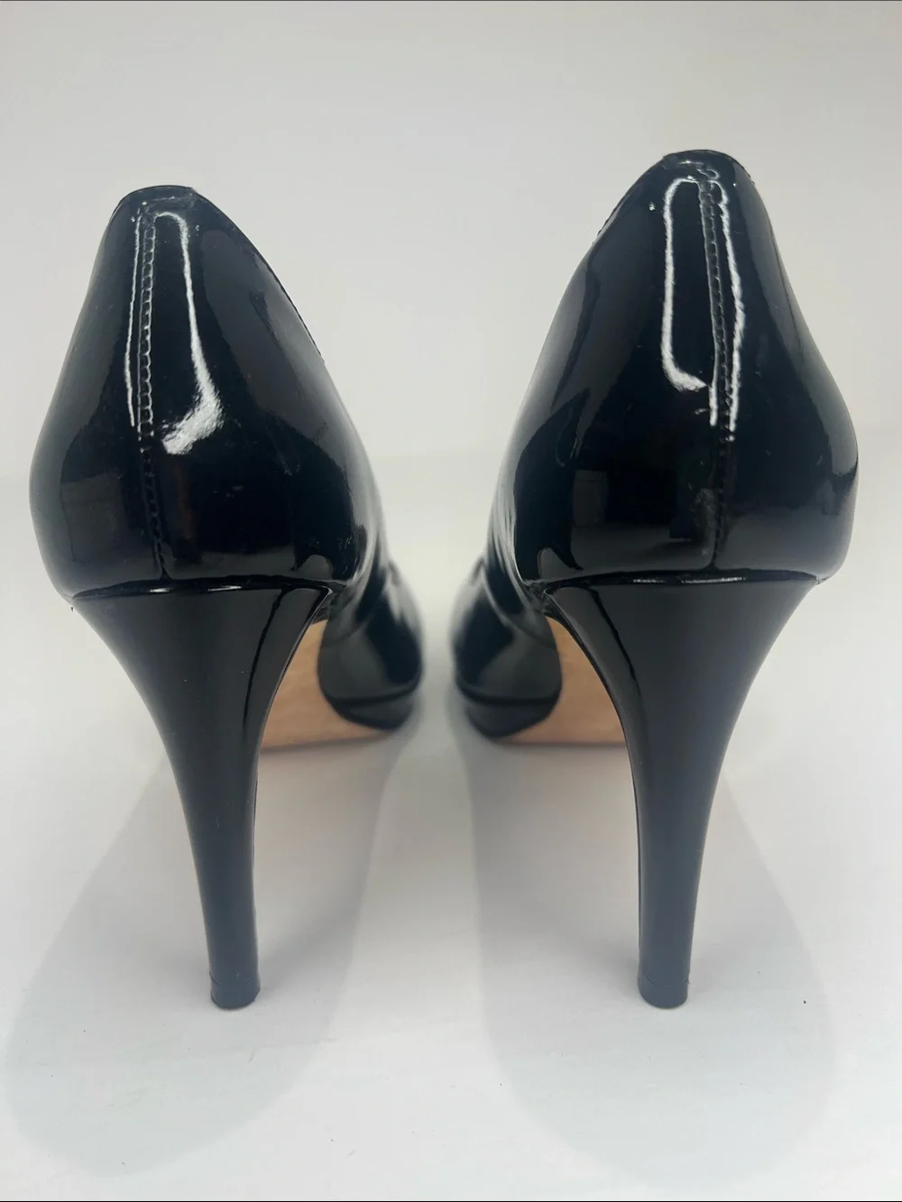 Cole Haan Black Patent Leather Round-Toe Pumps